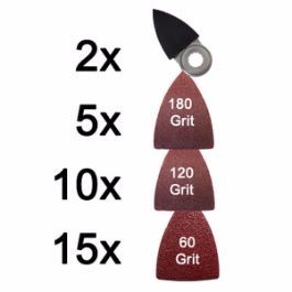 Rockwell Sonicrafter 32 Piece Small Project Finger Sanding Kit